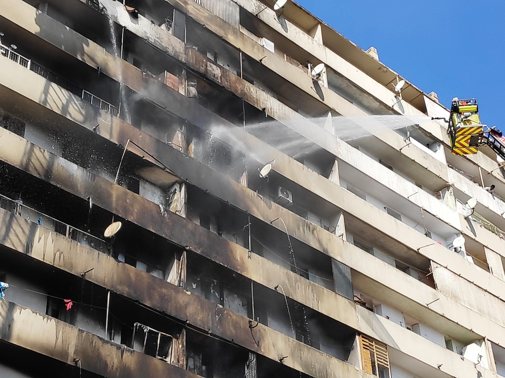 L'action des marins-pompiers a permis de maîtriser rapidement le feu (Photo BMPM)