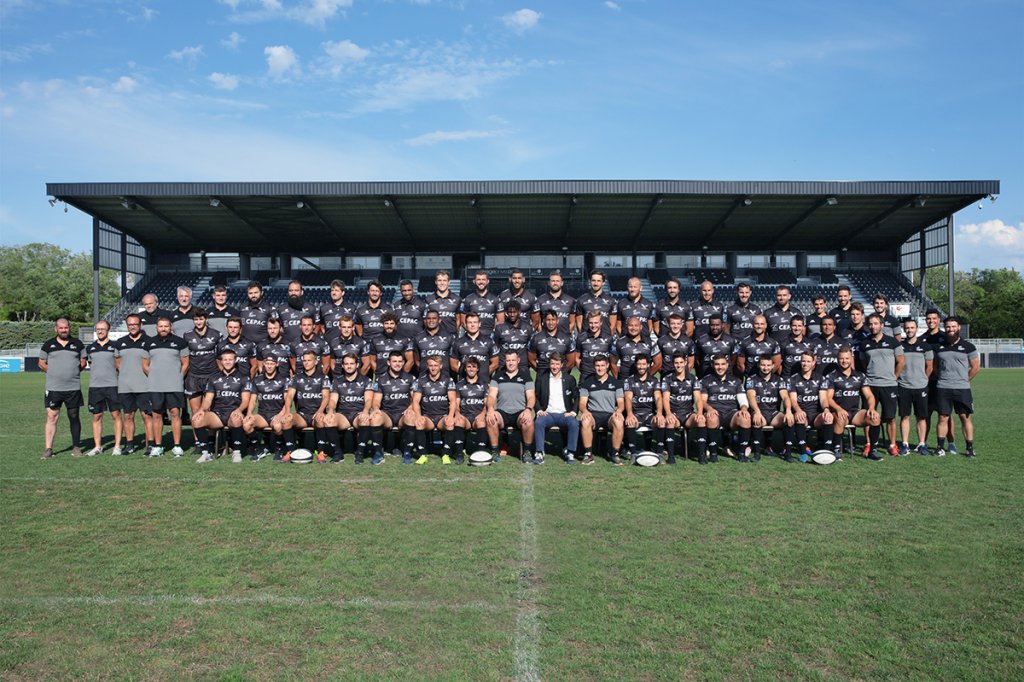 La photo officielle de Provence-Rugby saison 2019/2020. Un effectif taillé pour terminer dans les huit premières places du championnat de Pro D2. C’est l’objectif fixé au staff par les dirigeants. (© DR)