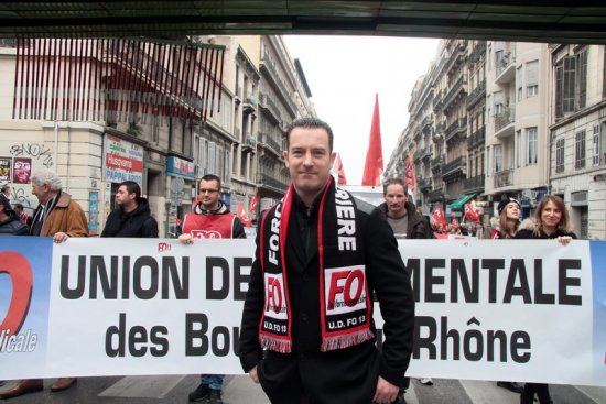 Franck Bergamini, le secrétaire général de l'UD FO 13 (Photo Robert Poulain)