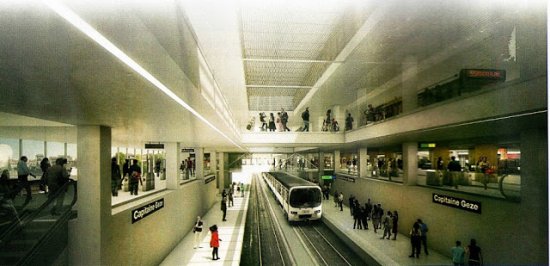 La station de métro et une mezzanine qui accueillera des boutiques et des services de proximité DR/2013