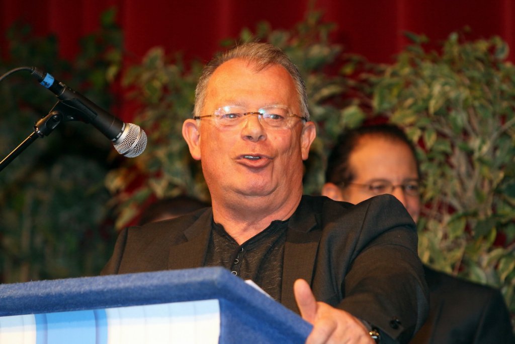 Patrick Rué, secrétaire général FO territoriaux lors des vœux au maire de Marseille (Photo Robert Poulain)