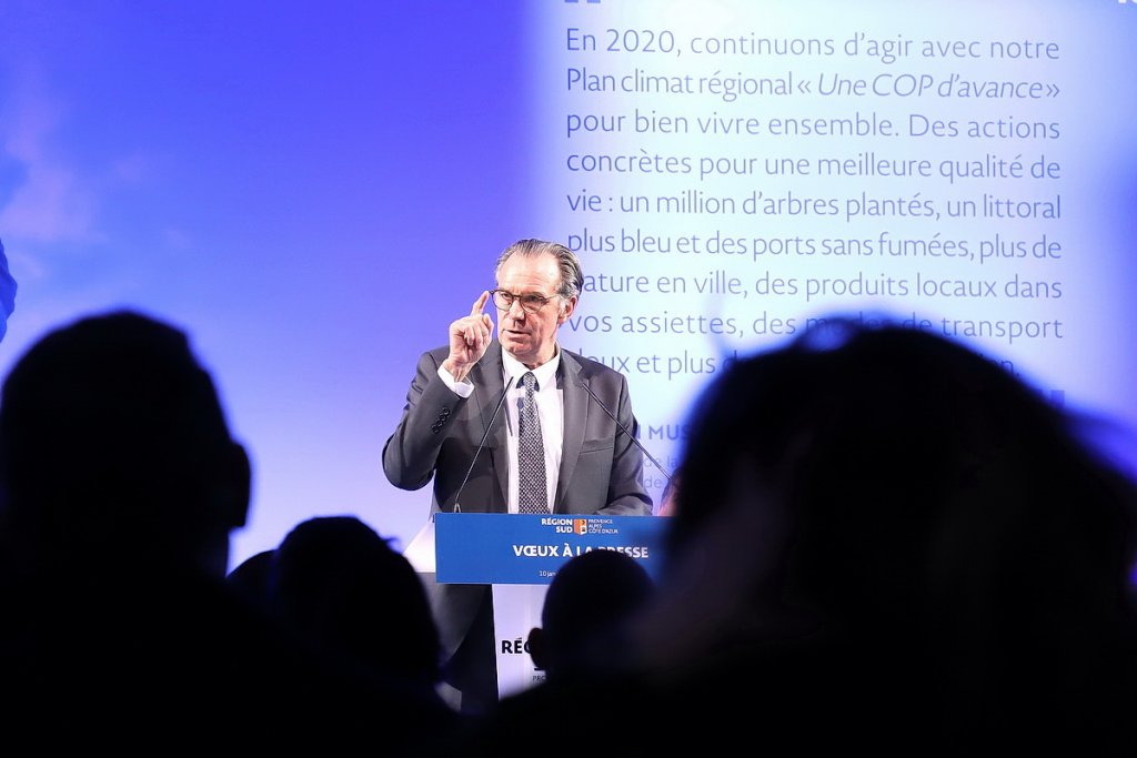 Renaud Muselier lors de ses voeux à la presse (Photo Robert Poulain)