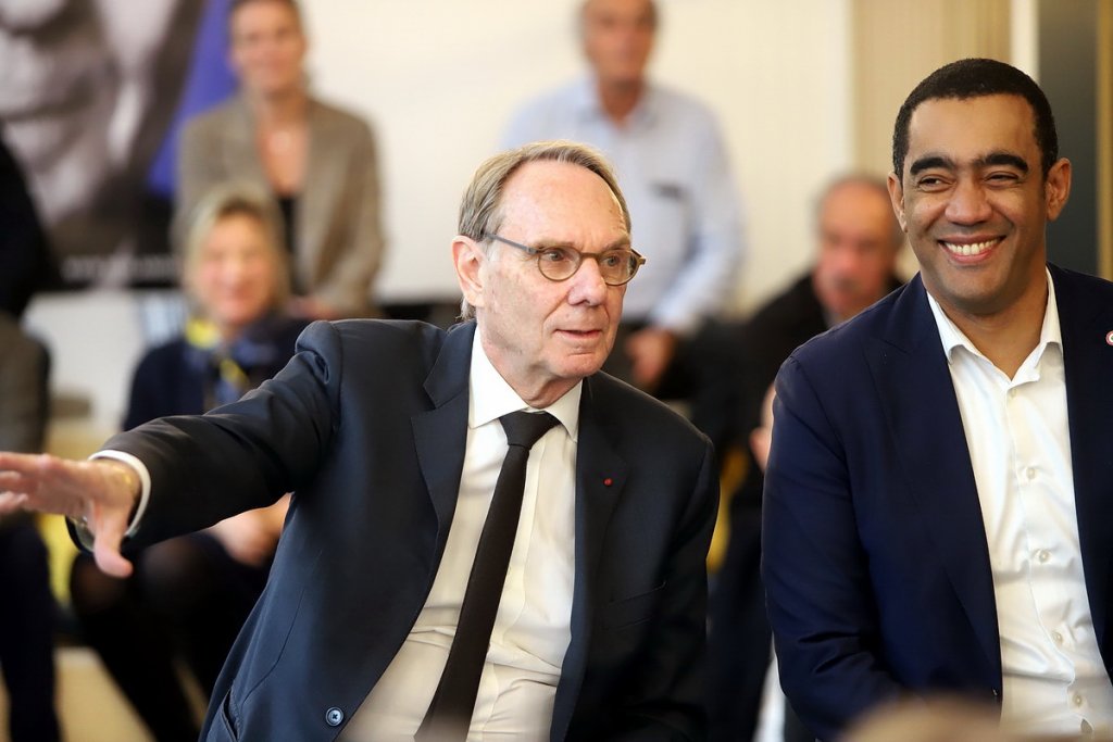 Yvon Berland candidat LREM à la mairie de Marseille et Saïd Ahamada tête de liste dans les 15/16 (Photo Robert Poulain)