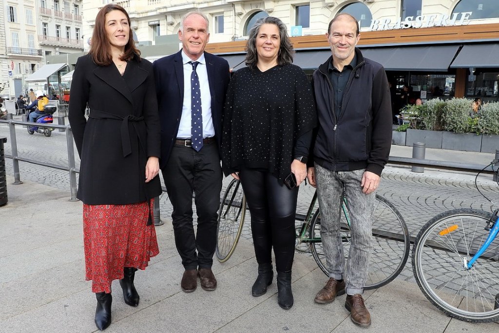 Stéphanie Chauvet, Dominique Tian, Sandra Chalinet,Christian Cortambert (Photo Robert Poulain)