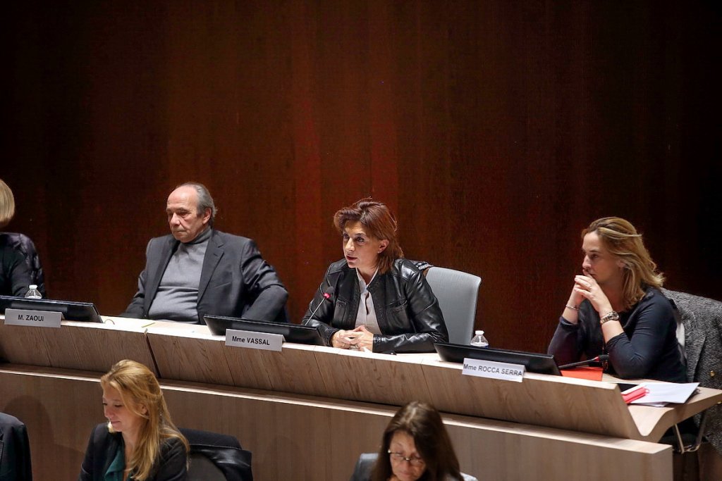 Martine Vassal lors du conseil municipal de Marseille (Photo Robert Poulain)