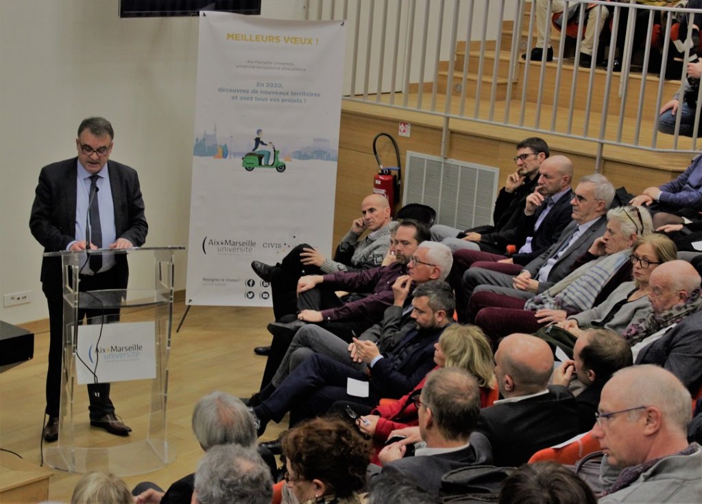 Présentation des voeux d'Eric Berton, président d'Aix Marseille Université © AMU