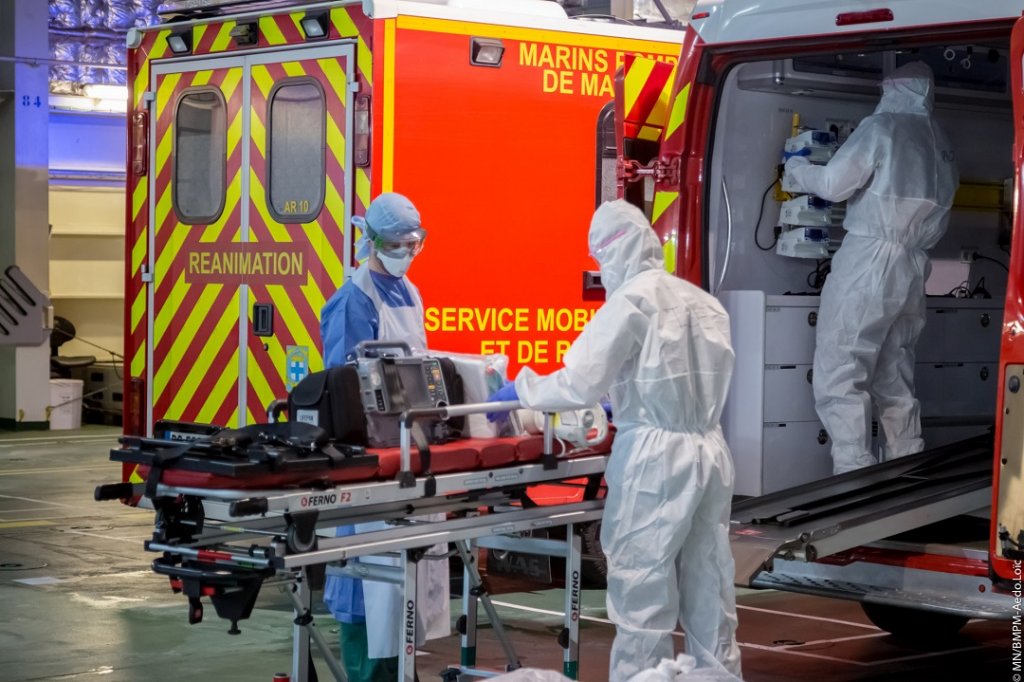 Photo du MN/BMPM prise au cours d'une intervention en cette période de confinement