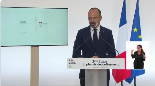 Edouard Philippe a présenté la phase 2 du déconfinement (Photo capture d'écran)