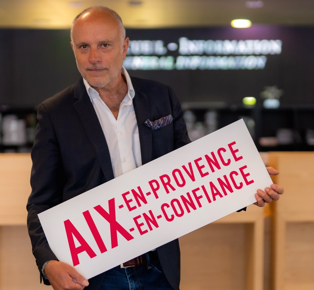 Michel Fraisset, le directeur de l’office de tourisme, lance le dispositif Aix-en-Provence Aix-en-confiance (Photo D.R.)