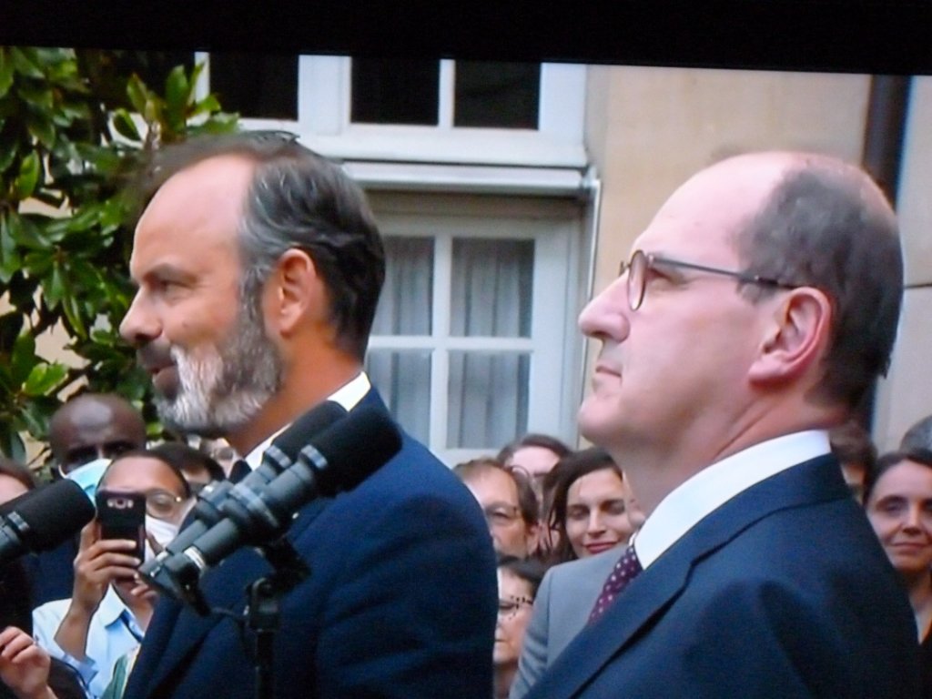 Passation des pouvoirs à Matignon entre Edouard Philippe et Jean Castex (Photo Destimed/A.C.)