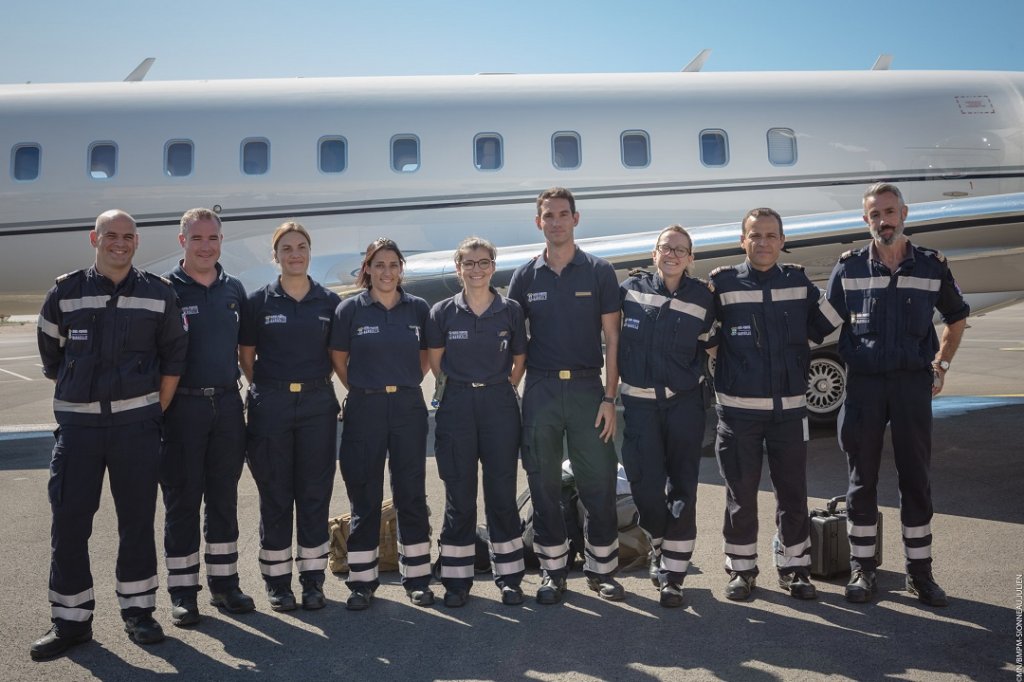 Le Bataillon de marins-pompiers de Marseille s’est immédiatement engagé pour porter assistance aux Beyrouthins (Photo MN/BMPM/ Julien Sionneau)