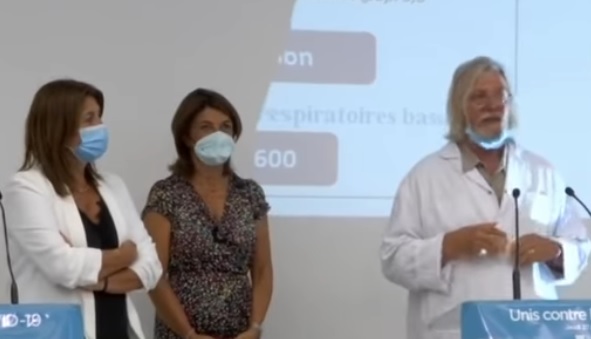 Conférence de presse commune Michèle Rubirola, Martine Vassal et le Pr.Raoult contre la Covid-19 (Photo Capture d’écran)