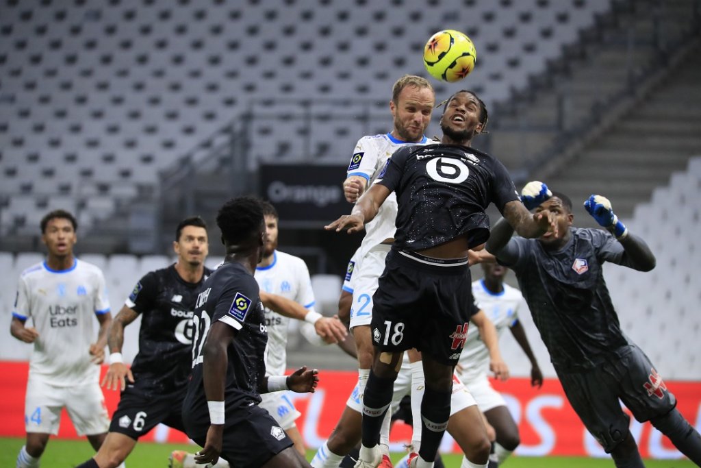 Un coup de tête précieux de Valère Germain a permis à l'OM d'éviter une deuxième défaite consécutive (Photo Laurent Saccomano/ Wallis.fr)