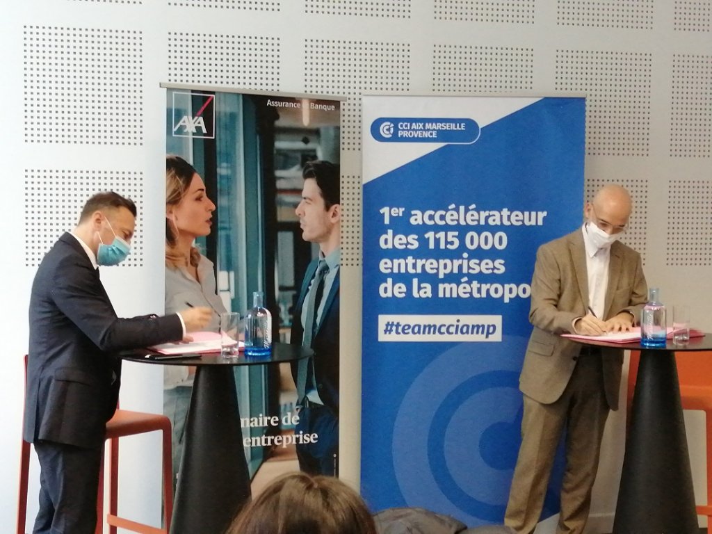 Une convention de partenariat signée entre la CCIAMP et Axa pour booster l’entrepreneuriat ©cciamp