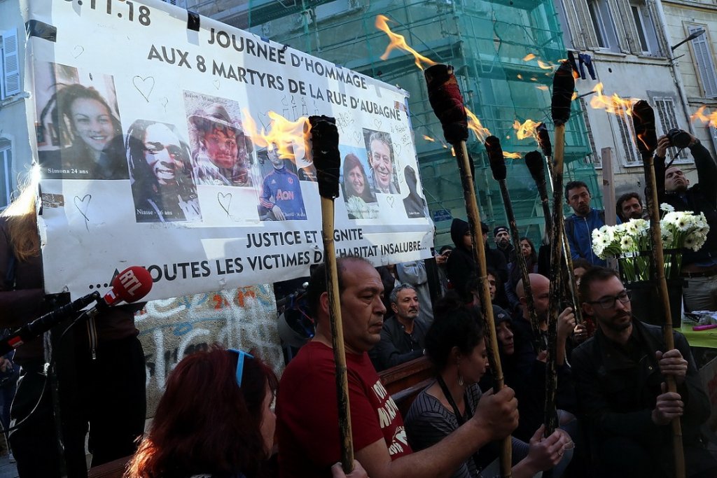 Un an après le drame de la rue d'Aubagne l'hommage rendu aux 8 victimes (Photo archives Destimed/R.P)