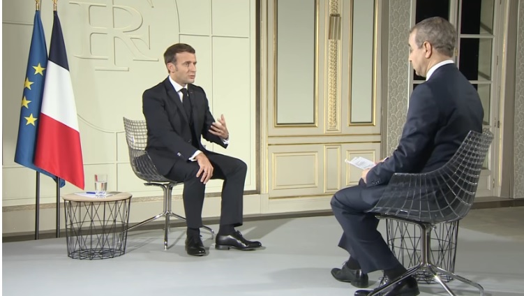 Interview d'Emmanuel Macron accordée à Al-Jazeera (Photo capture d'écran © video elysee.fr)