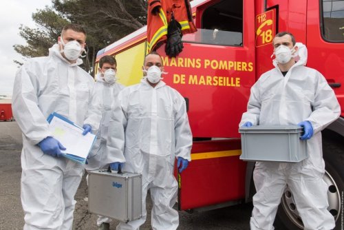 Le Bataillon de marins-pompiers de Marseille (BMPM) est en première ligne dans la lutte contre le Covid-19 (Photo MN/BMPM/MT François Etourneau).