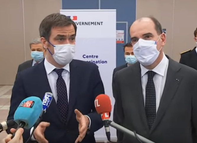 Olivier Véran et Jean Castex sont revenus sur la stratégie de vaccination française lors d'un déplacement à Tarbes (Photo capture d'écran/ © Gouvernement.fr