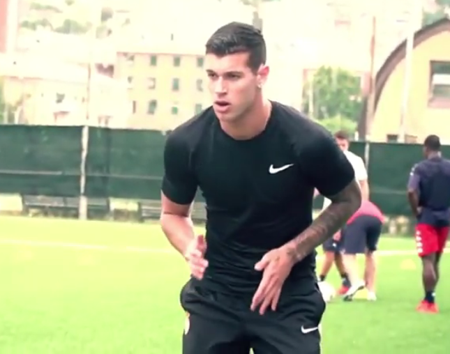 L’International italien Pietro Pellegri est arrivé sur le Rocher à l'été 2017 (Photo capture d'écran)