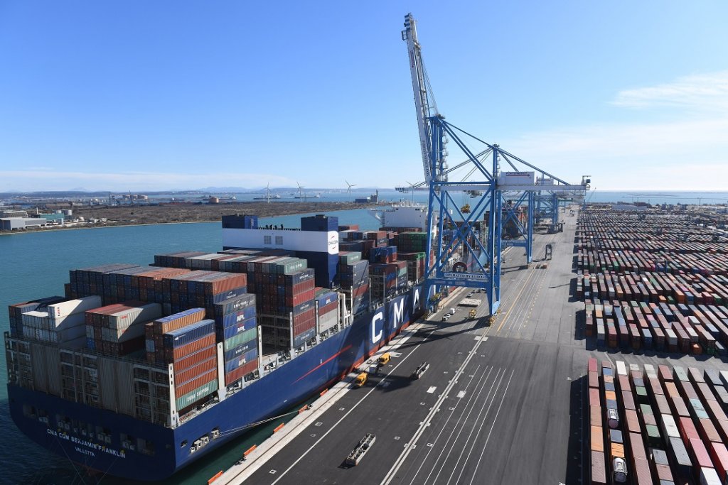 Porte-conteneurs "CMA CGM Benjamin Franklin" ©Port de Marseille Fos