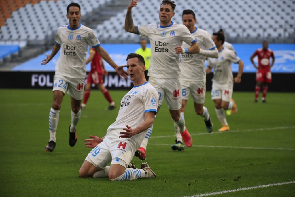 Quatre buts en six matchs pour le Polonais Arkadiusz Milik qui a ouvert le score (Photo Wallis.fr/Laurent Saccomano)