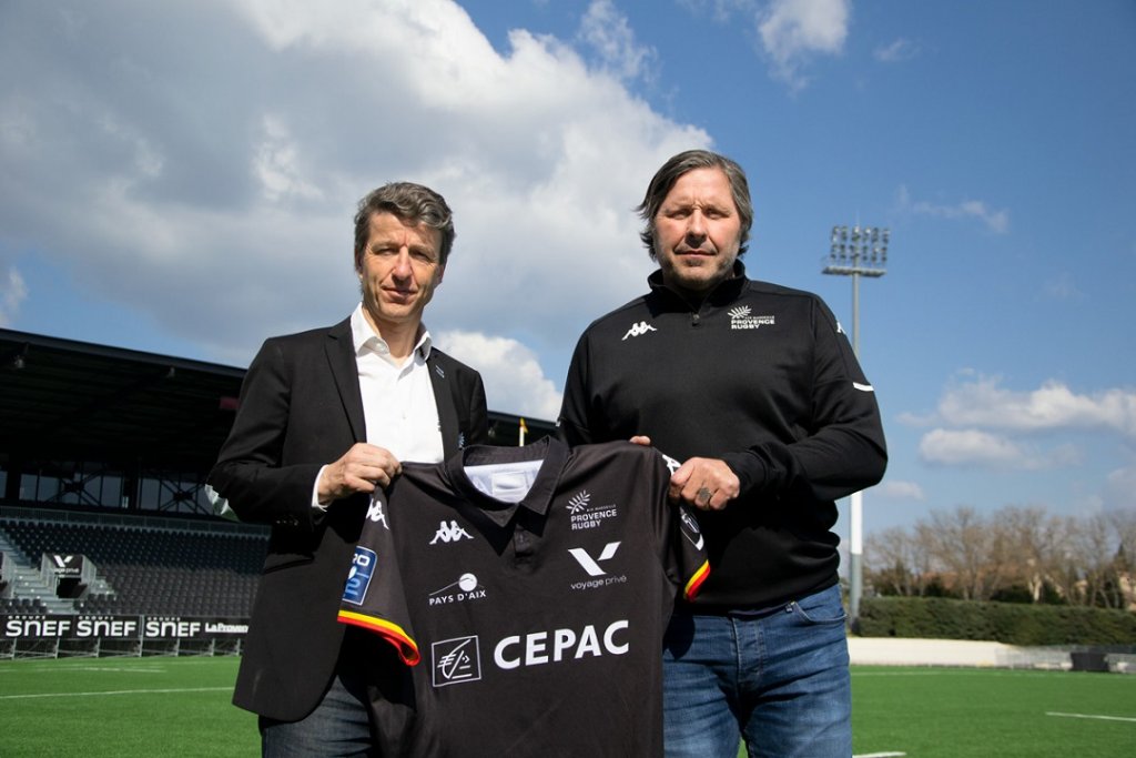 Denis Philipon, le Président de Provence-Rugby, a reçu Mauricio Reggiardo dans les installations du stade Maurice David ©Provence Rugby