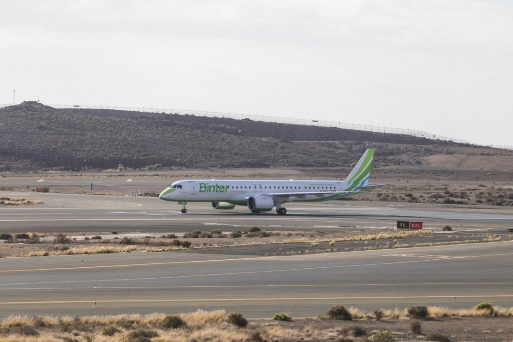 l’Embraer de la compagnie Binter est un avion nouvelle génération qui consomme moins, émet moins de CO2 et il est plus silencieux qu'un avion classique ©Binter