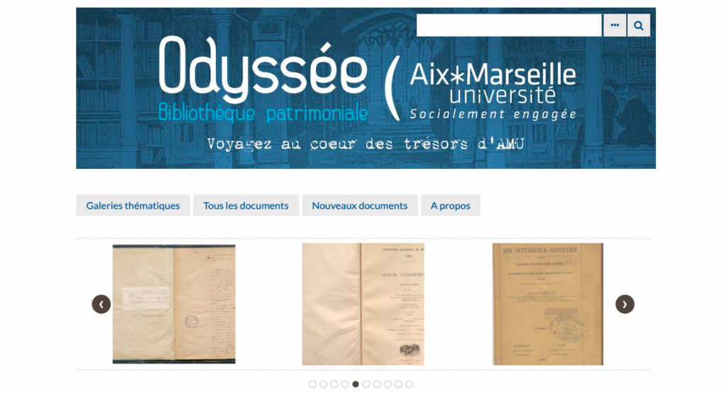 Odysée, la bibliothèque virtuelle d'AMU Capture d'écran