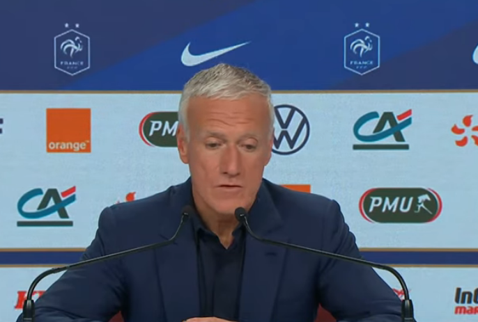 Didier Deschamps en conférence de presse mardi 18 mai (Photo capture d'écran FFF)