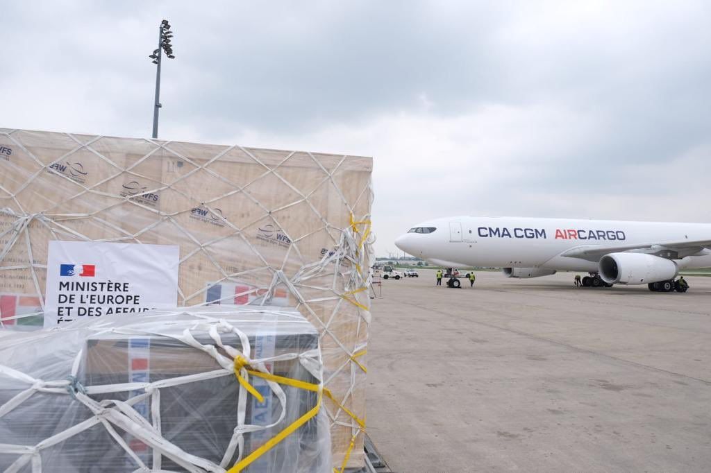 Un Airbus A330-200F de la flotte CMA CGM Air Cargo mis à disposition pour un transport humanitaire d’urgence ©CMA CGM