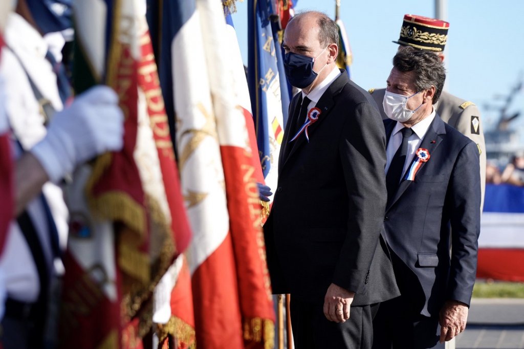 Jean Castex et Christian Estrosi lors des commémorations en hommage aux victimes de l'attentat de 2016 ©Twitter/Estrosi