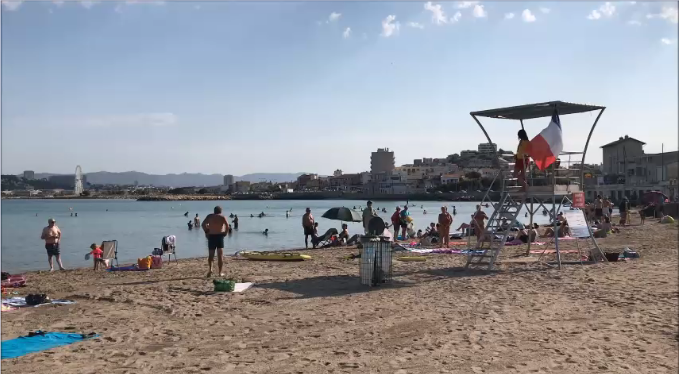 La plage de la Pointe Rouge ©Joël Barcy