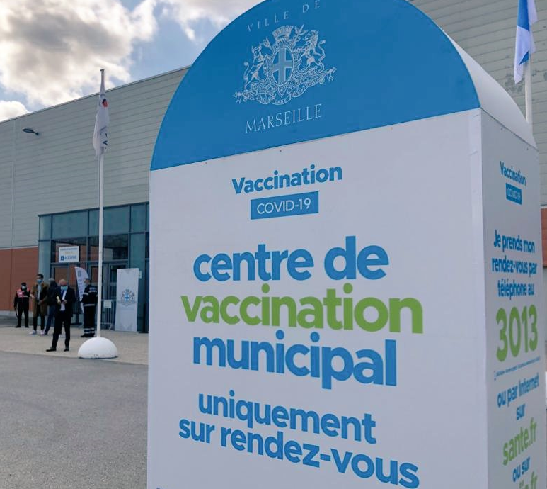 Ouverture d'un nouveau centre de vaccination au Parc Chanot à Marseille ©VdM