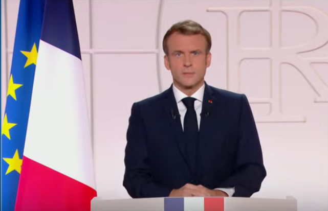 Emmanuel Macron est intervenu devant les Français lors d'une 9e allocution depuis la crise sanitaire (Photo capture d'écran)