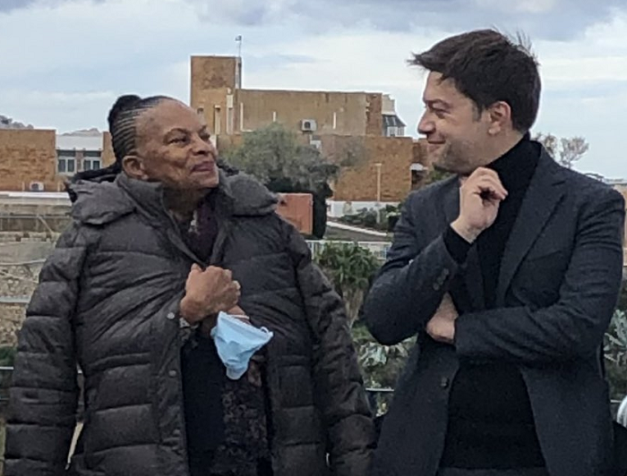 Christiane Taubira et Benoît Payan lors d'une cérémonie à Marseille en hommage à Gaston Grémieux ©LPM