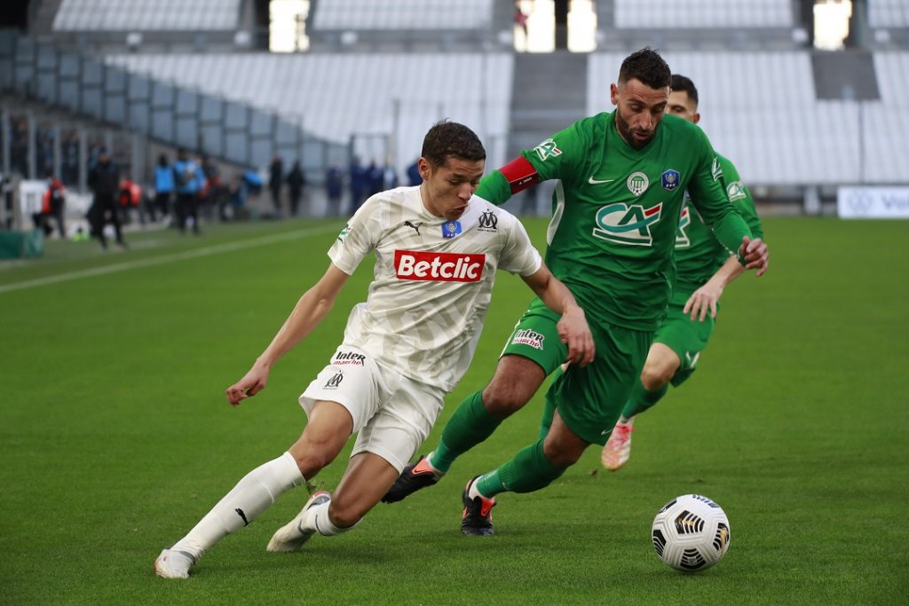 Amine Harit aurait du bénéficier d’un penalty en première mi-temps (Photo Laurent Saccomano/Wallis.fr)