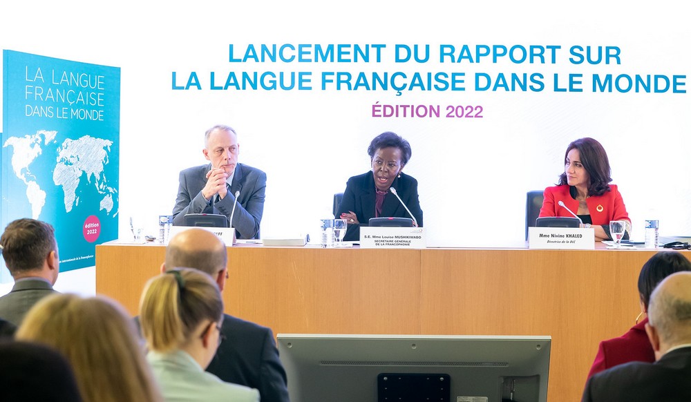 Lancement du rapport sur la langue française dans le monde le 17 mars 2022 à l'OIF (Photo Alex Tharreau/OIF)