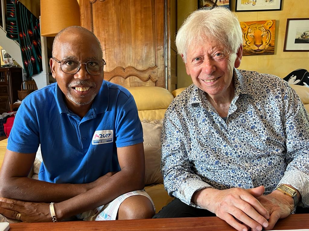 Djelani Baba et Robert Crespo de l'association Abaque sont porteurs du projet "monument mondial de la Fraternité" (Photo Joël Barcy)