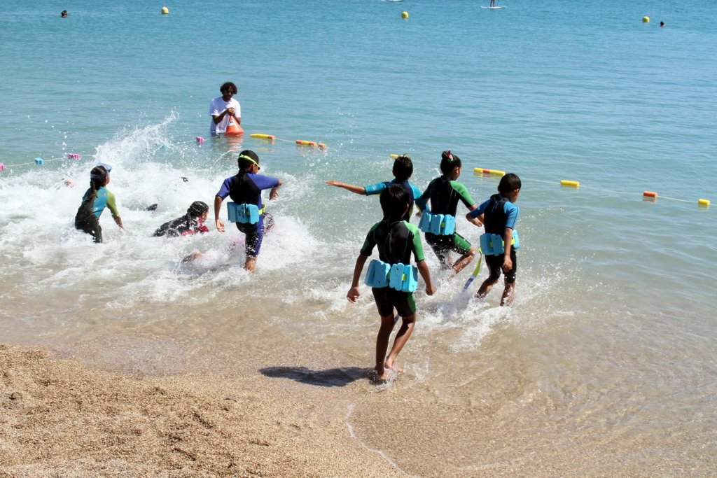 Le bonheur de la baignade pour les enfants sur les plages du Prado ©Destimed/RP