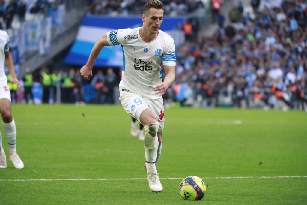 Légende photo : Arkadiusz Milik a ouvert le score pour l’OM (Photo Laurent Saccomano/ Wallis.fr)