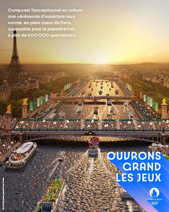 Le slogan de Paris 2024, dévoilé le 25 juillet 2022 : Ouvrons grand les Jeux. (PARIS2024)