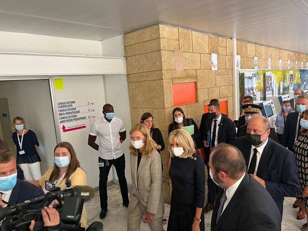 Visite officielle de l'Unité d’Accueil Pédiatrique pour l’Enfance en Danger (Photo Joël Barcy)