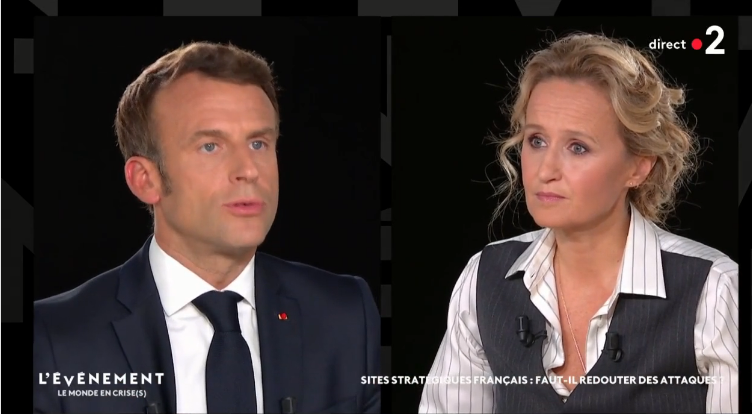 Emmanuel Macron premier invité de la nouvelle émission politique de France 2 "l'Evenement" (Photo capture d'écran)