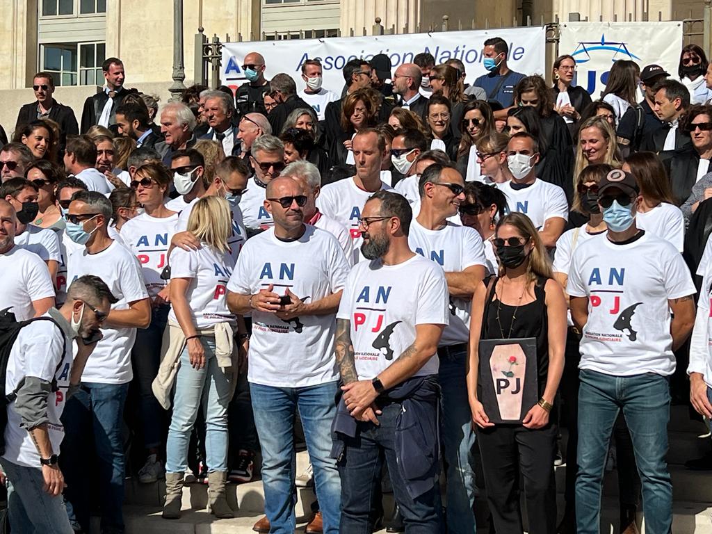 A Marseille les magistrats et les avocats ont rejoint la PJ (Photo Joël Barcy)