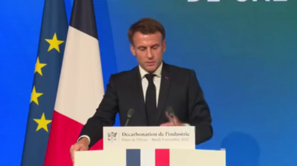 Emmanuel Macron a reçu les dirigeants des cinquante sites français les plus émetteurs de gaz à effet de serre (Photo capture d'écran)