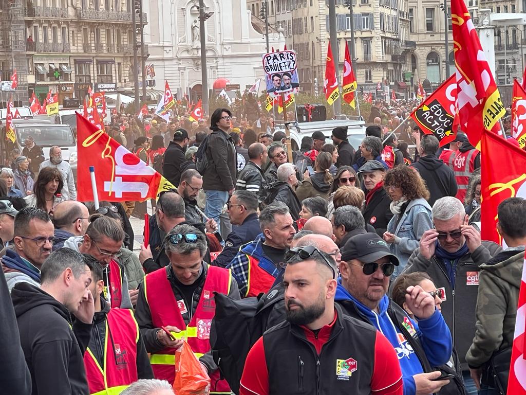 Marseille toujours dans la rue contre la Réforme des retraites (Photo Joël Barcy