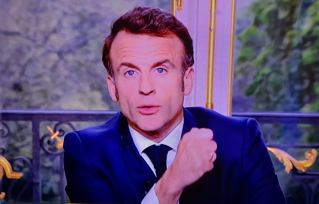 Le président de la République est intervenu lors d'une allocution télévisée ce lundi 17 avril 2023 (Photo capture d'écran)