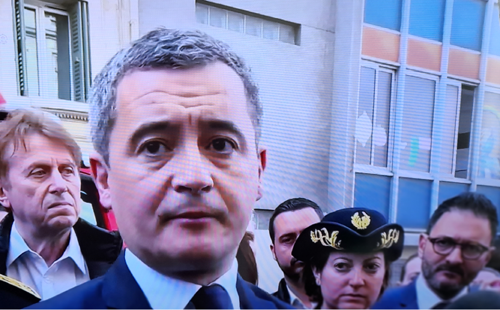 Gérald Darmanin, ministre de l'Intérieur s'est rendu à Marseille à la suite d'effondrements d'immeubles (Photo capture d'écran)