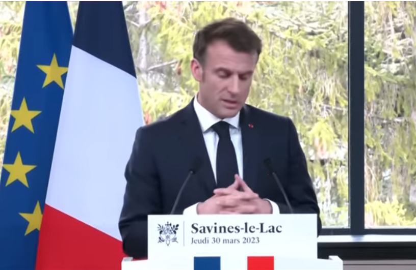 Pour Emmanuel Macron Ce plan "eau" constitue "une modernisation sans précédent de notre politique de l’eau" (Photo capture d'écran)