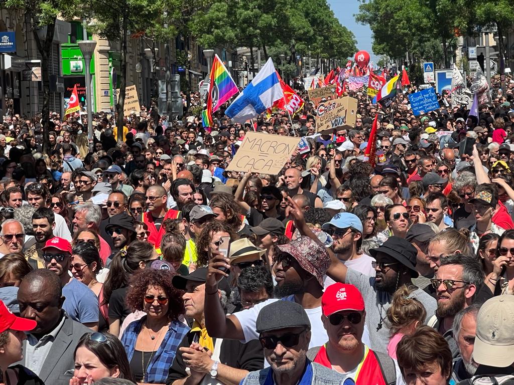 Quelque 130 000 personnes ont manifesté ce 1er mai à Marseille (Photo Joël Barcy)